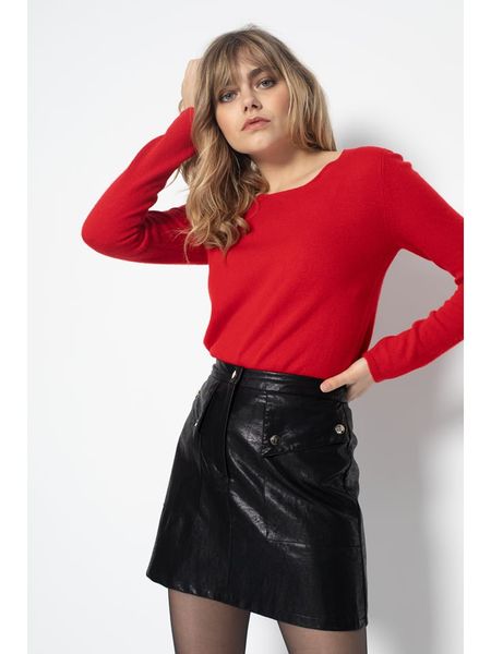 Perfect Cashmere Kaszmirowy sweter "Oprah" w kolorze czerwonym rozmiar: M. Czerwone swetry Perfect Cashmere, m, bez wzorów, z kaszmiru, bez ramiączek. Za 182.29 zł.