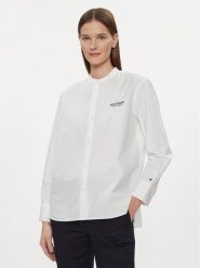 Tommy Hilfiger Koszula Monotype WW0WW41150 Biały Relaxed Fit. Białe koszule TOMMY HILFIGER, bez wzorów, z bawełny, bez kołnierzyka, bez ramiączek. Za 309.99 zł.