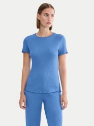 Triumph Koszulka piżamowa Mix & Match 10227214 Niebieski Regular Fit. Niebieskie koszule nocne Triumph, bez wzorów, z bawełny, bez ramiączek. Za 109.99 zł.