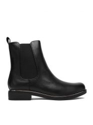 Clara Barson Botki CEO-WS13576-05 Czarny. Czarne botki Clara Barson, bez wzorów, z materiału, bez obcasa, na płaskiej podeszwie, bez zapięcia. Za 139.99 zł.