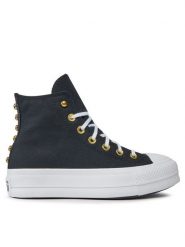 Converse Trampki Chuck Taylor All Star Lift Platform Star Studded A05453C Czarny. Czarne trampki Converse, bez wzorów, z materiału, bez zapięcia. Za 239.99 zł.