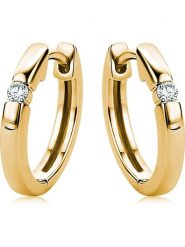 Revoni Złote kolczyki-kreole z diamentami rozmiar: onesize. Żółte kolczyki Revoni, z diamentem, złote. Za 1,348.99 zł.