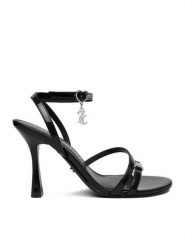 Juicy Couture Sandały EO-LS955554-8 Czarny. Czarne sandały Juicy Couture, bez wzorów, z materiału, bez obcasa, na szpilce, bez zapięcia. Za 249.99 zł.
