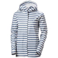 Kurtka przeciwdeszczowa damska Helly Hansen Moss. Niebieskie kurtki sportowe Helly Hansen, bez wzorów, bez kaptura. Za 376.50 zł.