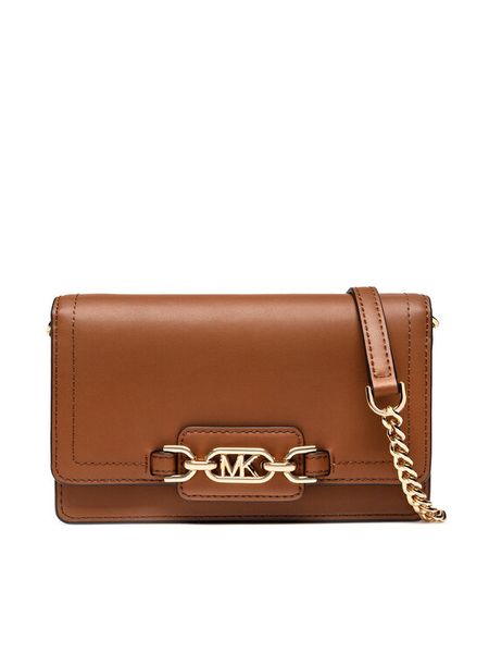 MICHAEL Michael Kors Torebka Heather 32F2G7HC1L Brązowy. Brązowe listonoszki MICHAEL Michael Kors, bez wzorów, ze skóry, bez dodatków. Za 449.99 zł.