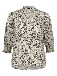 ONLY Bluzka w kolorze kremowo-czarnym rozmiar: XS. Brązowe bluzki Only, xs, bez wzorów, z wiskozy, bez kołnierzyka, bez ramiączek. Za 82.99 zł.