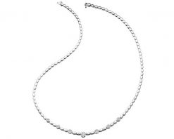 Naszyjnik z białego złota z brylantami - 0,63 ct - próba 585. Białe naszyjniki Apart, z brylantem, złote. Za 23,590.00 zł.