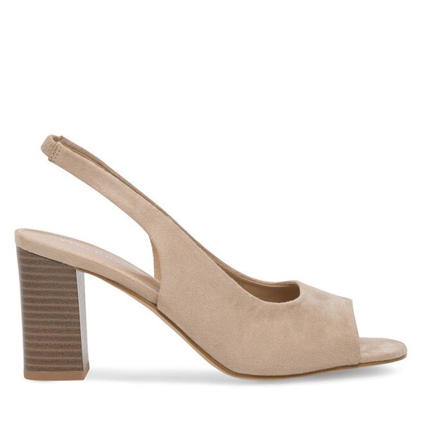 Sandały Clara Barson. Brązowe sandały Clara Barson, bez wzorów, bez obcasa, na słupku, bez zapięcia. Za 129.99 zł.