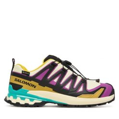 Buty do biegania Salomon. Żółte obuwie sportowe Salomon, z gore-texu, bez zapięcia, do biegania, gore-tex. Za 749.99 zł.