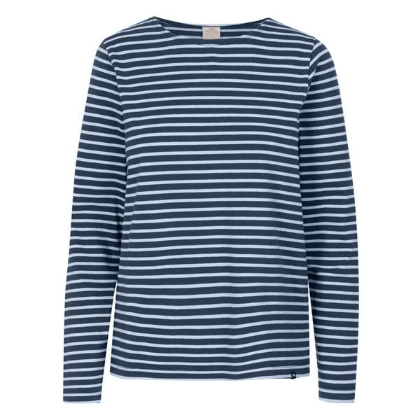 Damska Koszulka W Prążki Karen Yarn Dyed Stripe Shirt. Niebieskie bluzki Trespass, s, bez wzorów, sportowe, bez kołnierzyka, bez ramiączek. Za 99.99 zł.