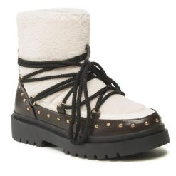 Botki DeeZee. Brązowe botki DeeZee, bez wzorów, bez obcasa, na płaskiej podeszwie, bez zapięcia. Za 199.99 zł.