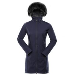 ALPINE PRO Damska kurtka softshell Ibora, niebieska, S. Niebieskie kurtki sportowe Alpine Pro, s, bez wzorów, z softshellu, bez kaptura, trekkingowe. Za 369.99 zł.