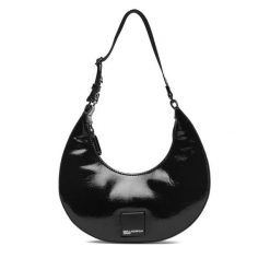 Torebka Karl Lagerfeld Jeans. Czarne torebki klasyczne Karl Lagerfeld Jeans, bez wzorów, z jeansu, bez dodatków. Za 559.99 zł.