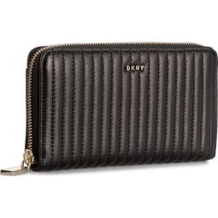 Duży Portfel Damski DKNY - Slgs-Gansevoort R2245060 Black 001. Czarne portfele DKNY, bez wzorów, ze skóry. W wyprzedaży za 299.00 zł.