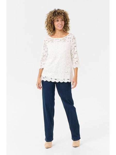 Cream Bluzka w kolorze kremowym rozmiar: M. Brązowe bluzki Cream, m, bez wzorów, z koronki, bez kołnierzyka, bez ramiączek. Za 96.14 zł.