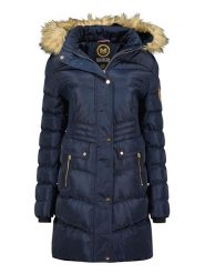 Maison Montaigne Parka "Badomai" w kolorze granatowym rozmiar: XXL. Niebieskie parki Maison Montaigne, xxl, ze skóry, bez kaptura. Za 220.63 zł.