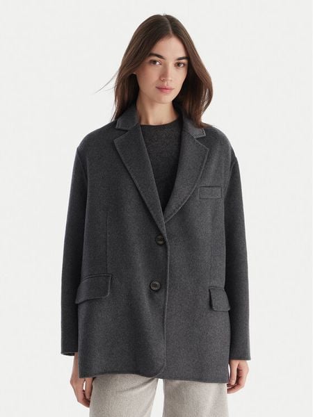 ViCOLO Płaszcz wełniany TF0005 Szary Regular Fit. Szare płaszcze ViCOLO, xs, bez wzorów, z syntetyku, bez kaptura. Za 729.99 zł.