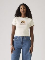 Levi's Koszulka w kolorze kremowym rozmiar: S. Brązowe bluzki Levi's®, s, bez wzorów, z bawełny, bez kołnierzyka, bez ramiączek. Za 78.45 zł.