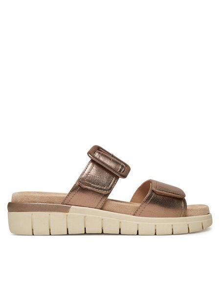 Caprice Klapki 9-27203-44 Brązowy. Brązowe klapki Caprice, bez wzorów, ze skóry, bez obcasa. Za 161.99 zł.