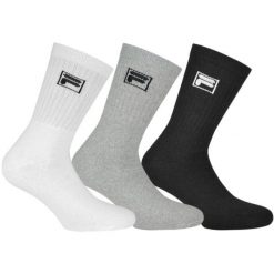 Fila Crew Skarpetki Tenisowe 3-Pak Unisex Rozmiar 35-38. Skarpety Fila, bez wzorów, z bawełny. Za 79.99 zł.
