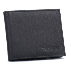 Portfel damski 4U Cavaldi 0035-PDM-BP czarny. Czarne portfele 4U Cavaldi, bez wzorów, ze skóry. Za 43.99 zł.