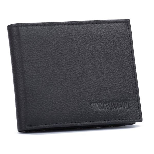 Portfel damski 4U Cavaldi 0035-PDM-BP czarny. Czarne portfele 4U Cavaldi, bez wzorów, ze skóry. Za 43.99 zł.