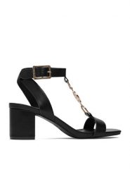 Beverly Hills Polo Club Sandały CEO-LS6450-06 Czarny. Czarne sandały Beverly Hills Polo Club, bez wzorów, ze skóry, bez obcasa, na słupku, bez zapięcia. Za 199.99 zł.