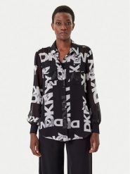 DKNY Koszula P4RA6FXZ Czarny Regular Fit. Czarne koszule DKNY, xl, bez wzorów, z syntetyku, bez kołnierzyka, bez ramiączek. Za 489.99 zł.