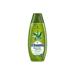 SCHAUMA 400ml Nature Moments Śródziemnomorska oliwa z oliwek i aloes Szampon odbudowujący. Szampony do włosów Henkel. W wyprzedaży za 8.49 zł.
