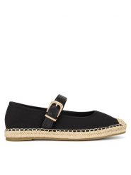JENNY Espadryle WSS21535-01 Czarny. Czarne espadryle Jenny, bez wzorów, z materiału, bez obcasa, bez zapięcia. Za 79.99 zł.