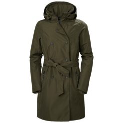 Płaszcz ocieplany dla kobiet Helly Hansen Welsey II. Zielone płaszcze Helly Hansen, l, bez wzorów, z materiału, bez kaptura. Za 759.90 zł.