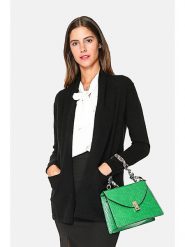 ASSUILI Kardigan w kolorze czarnym rozmiar: 42. Czarne kardigany Assuili, bez wzorów, z kaszmiru. Za 173.99 zł.