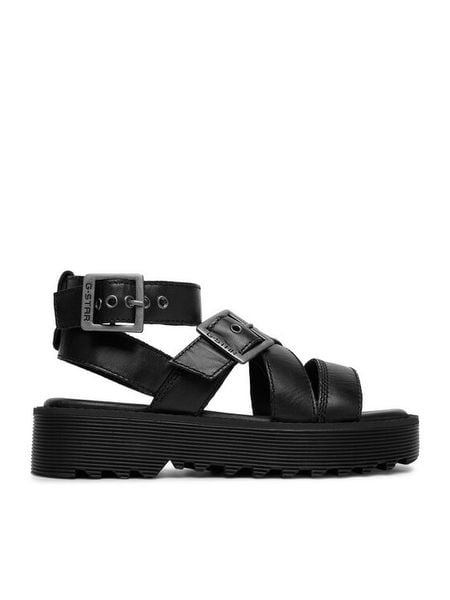 G-Star Raw Sandały CEO-WI16-AVA-03 Czarny. Czarne sandały G-Star Raw, bez wzorów, ze skóry, retro, bez obcasa, na płaskiej podeszwie, bez zapięcia. Za 187.99 zł.