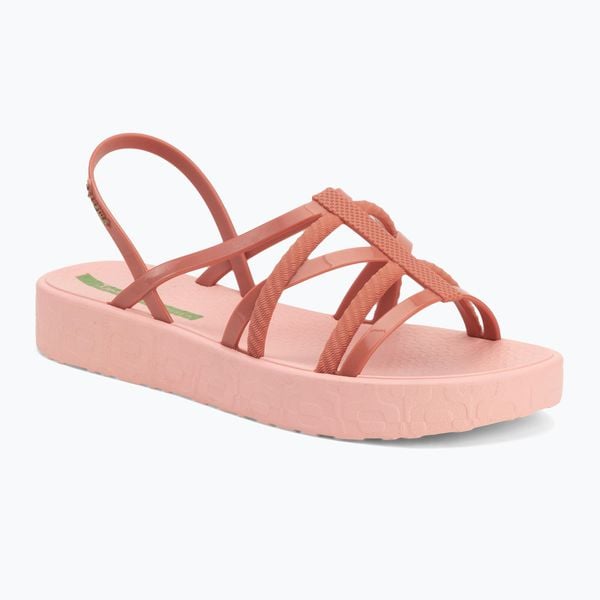 Sandały damskie Ipanema Diversa Flatform. Czerwone sandały Ipanema, bez wzorów, z materiału, bez obcasa, bez zapięcia. Za 82.58 zł.