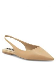 Nine West Sandały WFA2551-2 Beżowy. Brązowe sandały Nine West, bez wzorów, ze skóry, bez obcasa, na płaskiej podeszwie, bez zapięcia. Za 179.99 zł.
