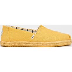 Toms - Espadryle Heritage Canvas. Żółte espadryle Toms, bez wzorów, z gumy, bez obcasa, bez zapięcia. W wyprzedaży za 229.90 zł.