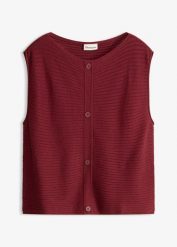 Sukienka dzianinowa i kamizelka (2 części). Niebieskie sukienki bonprix, bez wzorów, z dzianiny, eleganckie, bez kołnierzyka, bez ramiączek. Za 129.99 zł.