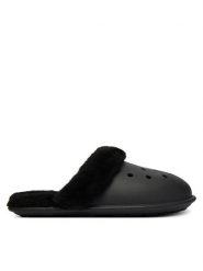Crocs Kapcie Classic Fuzz Scuff 212143 Czarny. Czarne obuwie domowe Crocs, bez wzorów, z tworzywa sztucznego, bez zapięcia. Za 199.99 zł.