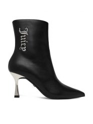 Juicy Couture Botki EO-R24SS94664 Czarny. Czarne botki Juicy Couture, bez wzorów, z materiału, bez obcasa, na szpilce, bez zapięcia. Za 399.99 zł.