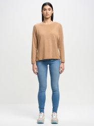 BIG STAR Sweter w kolorze jasnobrązowym rozmiar: XXL/3XL. Brązowe swetry Big Star, xl, bez wzorów, bez ramiączek. Za 87.99 zł.