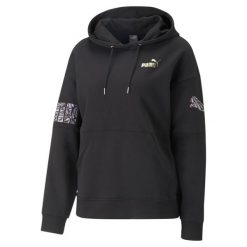 Bluza sportowa damska Puma 67444601. Czarne bluzy Puma, na zimę, xl, bez wzorów, z kapturem. Za 409.00 zł.