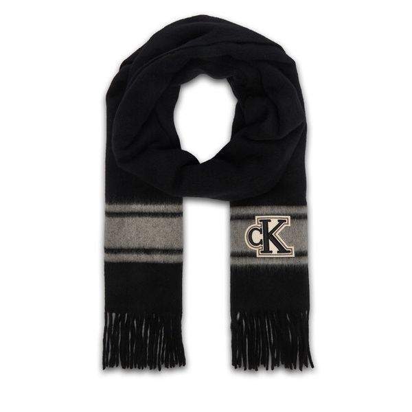 Szalik Calvin Klein. Czarne szaliki Calvin Klein, bez wzorów. Za 329.99 zł.