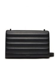 Calvin Klein Torebka Line Quilt Md Conv Shoulder Bag K60K612117 Czarny. Czarne listonoszki Calvin Klein, bez wzorów, ze skóry, bez dodatków. Za 499.99 zł.