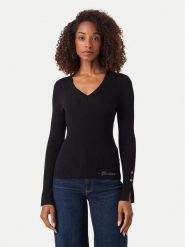 Guess Sweter W6YR10 Z0949 Czarny Slim Fit. Czarne swetry Guess, l, z aplikacjami, z wiskozy, bez ramiączek. Za 344.99 zł.