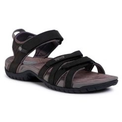 Sandały Teva. Czarne sandały Teva, bez wzorów, sportowe, bez obcasa, bez zapięcia. Za 369.99 zł.