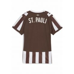 Damska koszulka domowa FC St. Pauli 25/26 PUMA Espresso Brown White. Białe bluzki Puma, m, bez wzorów, sportowe, bez kołnierzyka, bez ramiączek. Za 399.00 zł.