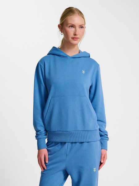 Bluza damska z kapturem Hummel Pulse. Niebieskie bluzy Hummel, s, bez wzorów, z bawełny, z kapturem. Za 171.15 zł.