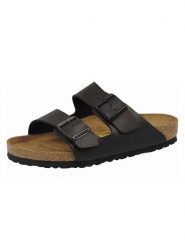 Birkenstock Klapki "Arizona" w kolorze czarnym rozmiar: 46. Czarne klapki Birkenstock, bez wzorów, z otwartym noskiem, bez obcasa. Za 355.78 zł.
