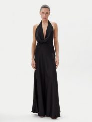 Eleh Sukienka wieczorowa ESS250181 Czarny Regular Fit. Czarne sukienki Eleh, s, bez wzorów, z syntetyku, wizytowe, bez kołnierzyka, bez ramiączek. Za 389.99 zł.