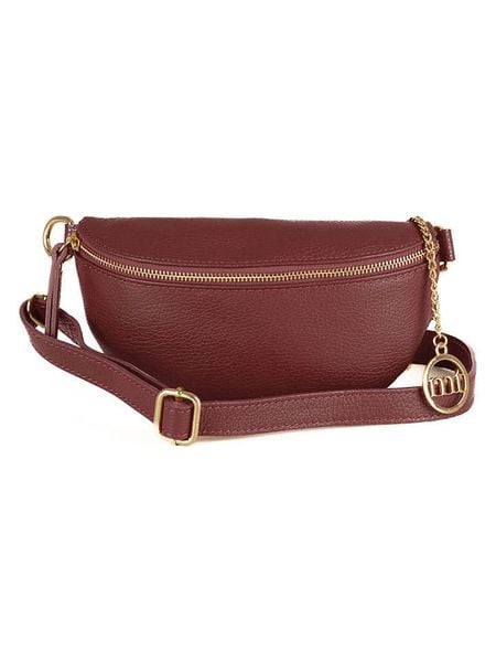 Mia Tomazzi Skórzana saszetka "Perugino" w kolorze bordowym - 23 x 13 x 2 cm rozmiar: onesize. Czerwone torby na ramię Mia Tomazzi, bez wzorów, z materiału, sportowe, przez ramię, bez dodatków. Za 165.99 zł.